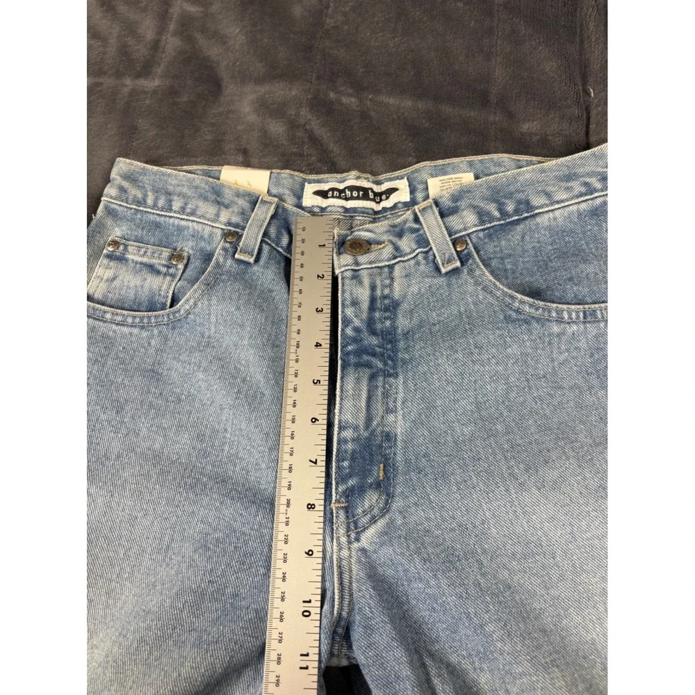 Anchor Blue Mens Light Wash Straight‎ Leg Denim Jeans 41704 Size 9/10 L 30x32